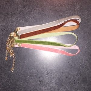 Set of 4 Velvet Chokers NWOT 🌸